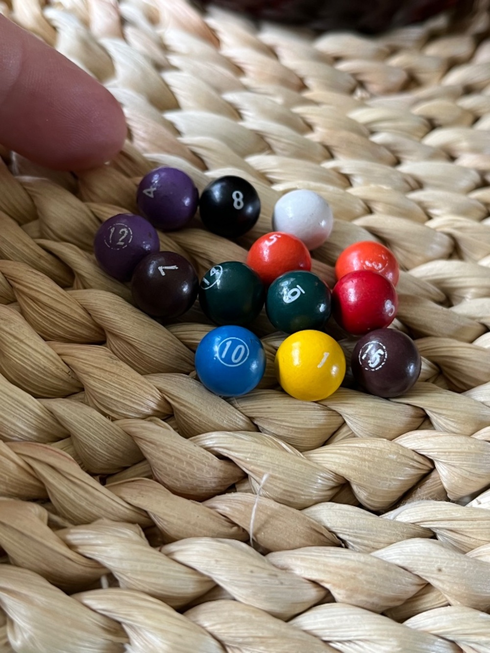 Antique Miniature Metal Enamel Pool / Billiards Balls - Picture 3 of 3